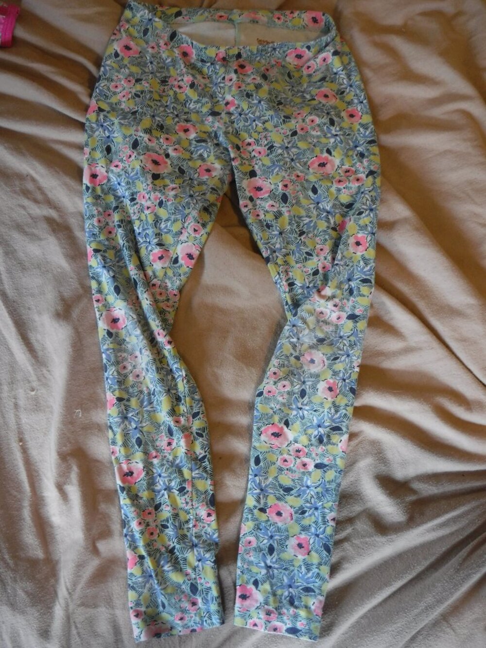 Cat & Jack Girls Size 10/12 Floral Leggings